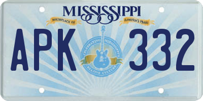 MS license plate APK332