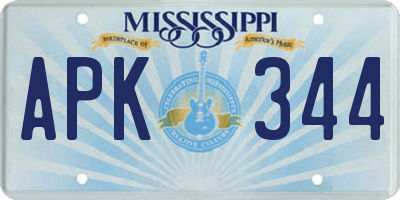 MS license plate APK344