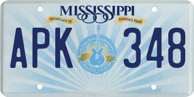 MS license plate APK348
