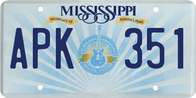 MS license plate APK351