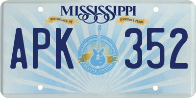 MS license plate APK352