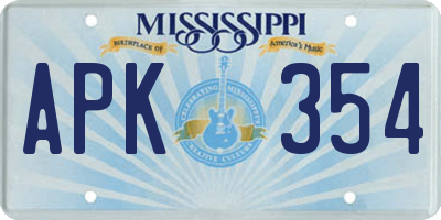 MS license plate APK354