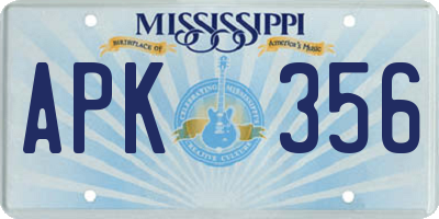 MS license plate APK356
