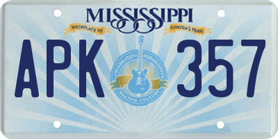 MS license plate APK357