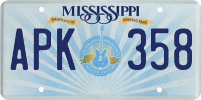 MS license plate APK358