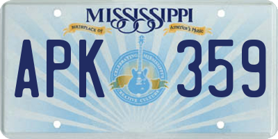 MS license plate APK359