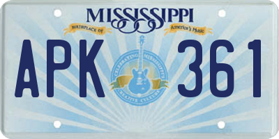 MS license plate APK361