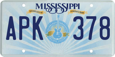 MS license plate APK378
