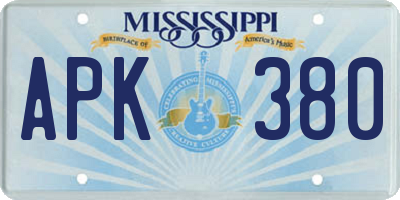 MS license plate APK380