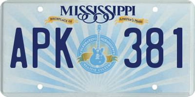 MS license plate APK381