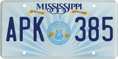 MS license plate APK385
