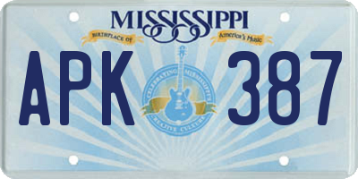 MS license plate APK387
