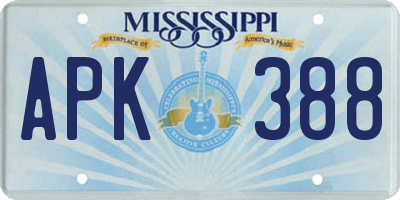 MS license plate APK388