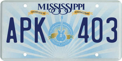 MS license plate APK403