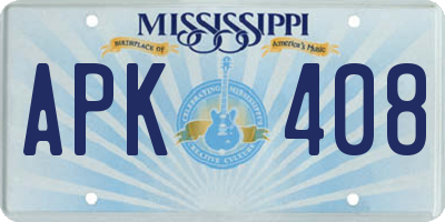MS license plate APK408