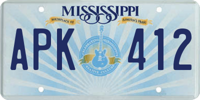 MS license plate APK412