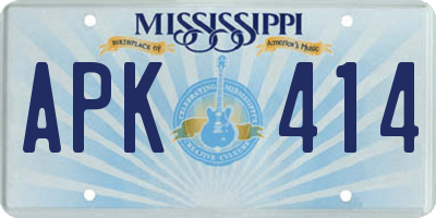 MS license plate APK414