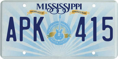 MS license plate APK415