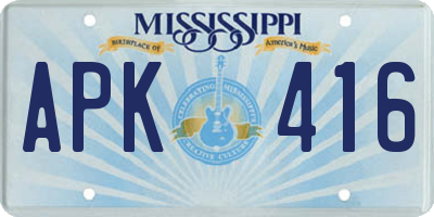 MS license plate APK416