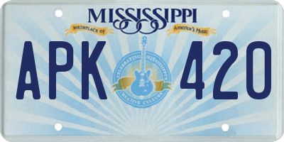 MS license plate APK420
