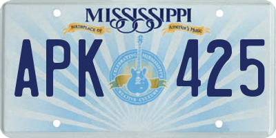 MS license plate APK425