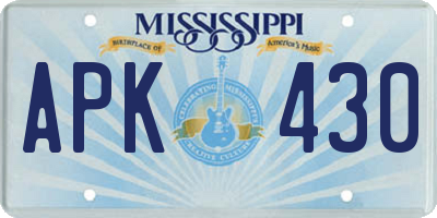 MS license plate APK430