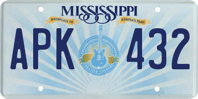 MS license plate APK432