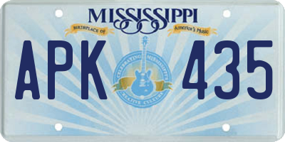 MS license plate APK435