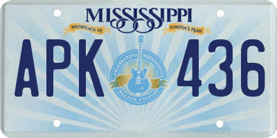 MS license plate APK436