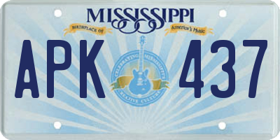 MS license plate APK437