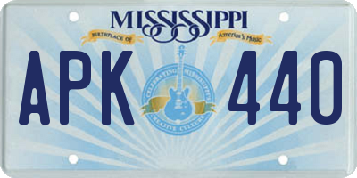 MS license plate APK440