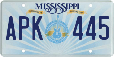 MS license plate APK445