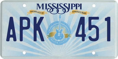 MS license plate APK451