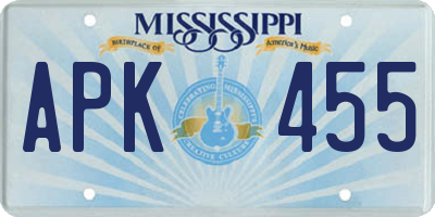 MS license plate APK455