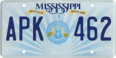 MS license plate APK462
