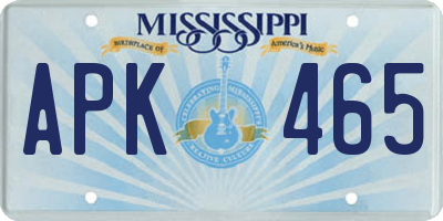 MS license plate APK465