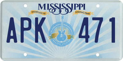 MS license plate APK471