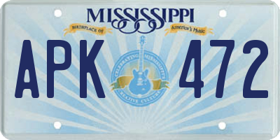 MS license plate APK472
