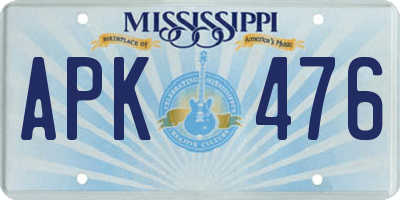 MS license plate APK476