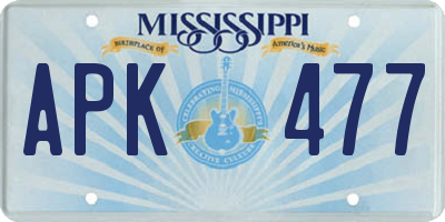 MS license plate APK477