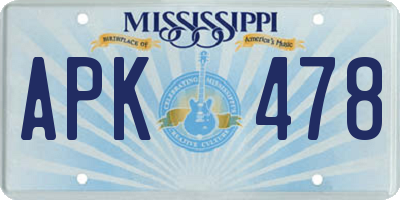 MS license plate APK478