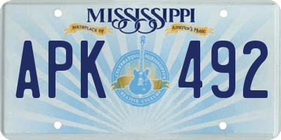 MS license plate APK492