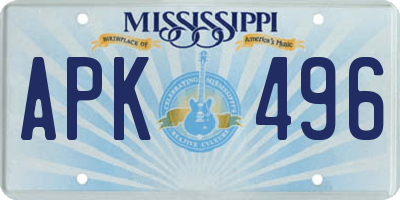 MS license plate APK496