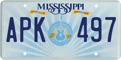 MS license plate APK497