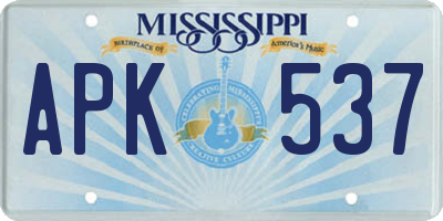 MS license plate APK537