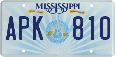 MS license plate APK810