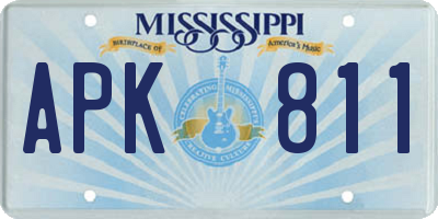 MS license plate APK811