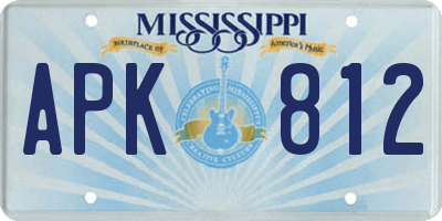 MS license plate APK812