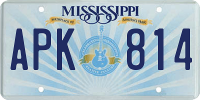 MS license plate APK814