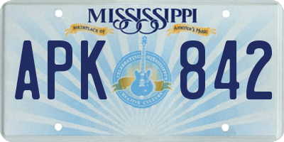 MS license plate APK842